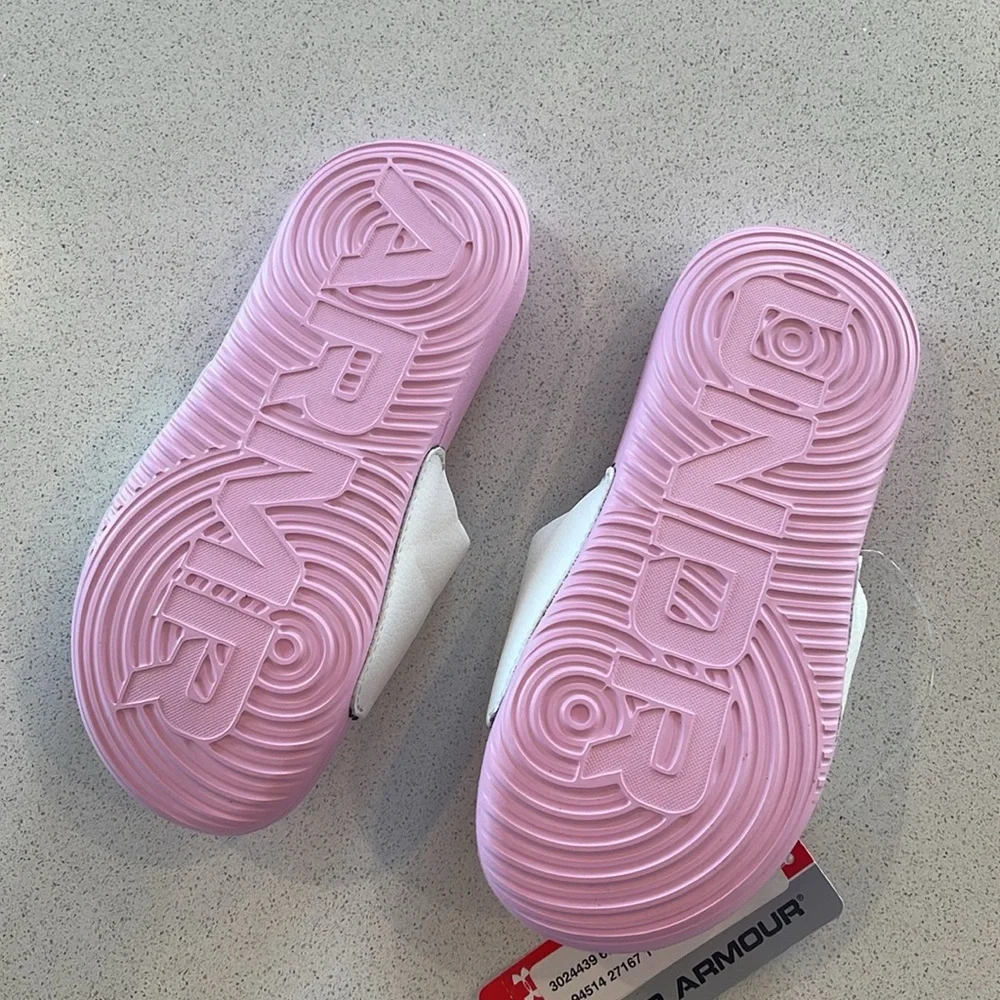NWT UNDER ARMOUR Pink Sandals Size 13K - Picture 6 of 11